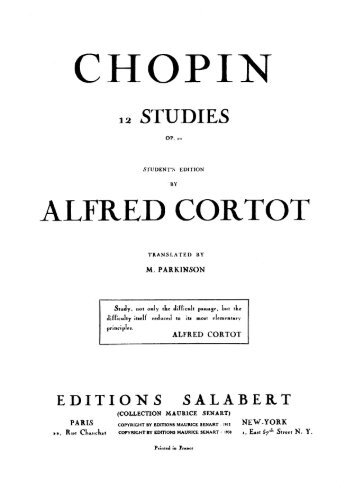 Chopin-Cortot_Etudes.. - Walter Cosand