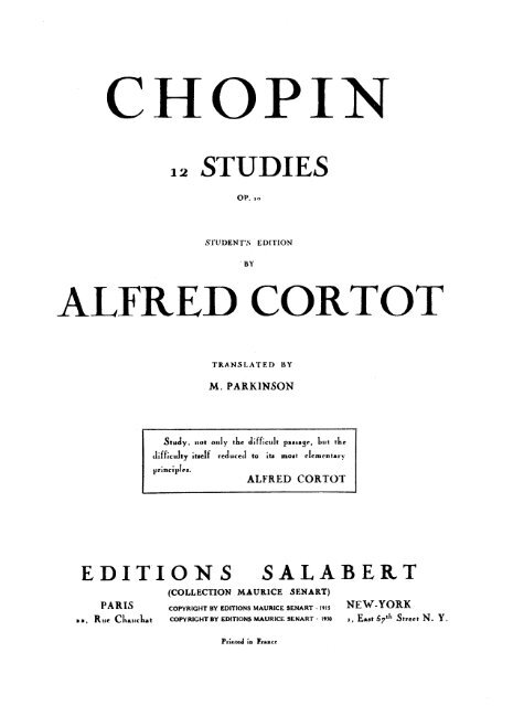 Chopin-Cortot_Etudes.. - Walter Cosand