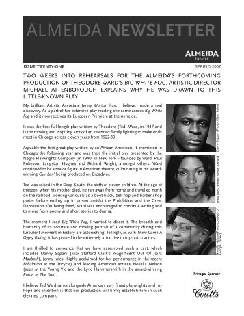 ALMEIDA NEWSLETTER - Almeida Theatre