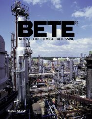 BETE Chemical Processing - BETE Fog Nozzle, Inc.