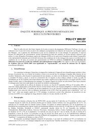 Policy Brief - Institut national de la statistique malgache (INSTAT)