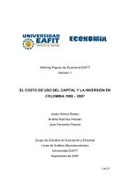 el costo de uso del capital y la inversiÃ³n en colombia 1990 â 2007