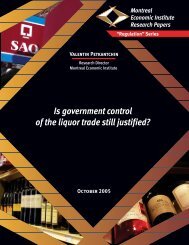 Is government control of the liquor trade still justified? - IEDM