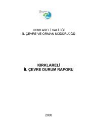 kırklareli il çevre durum raporu - çevresel etki değerlendirme ...