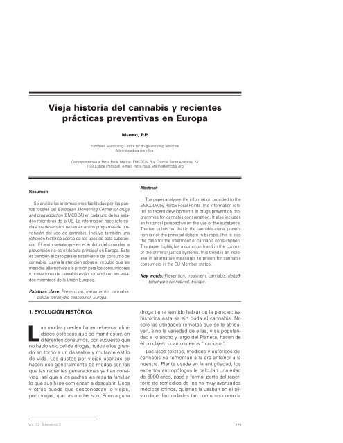 MONOGRAFÍA CANNABIs - Asociación Española de Patología Dual