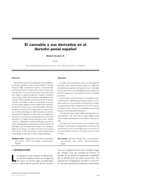 MONOGRAFÍA CANNABIs - Asociación Española de Patología Dual