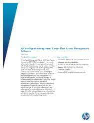 HP Intelligent Management Center User Access ... - HP Networking