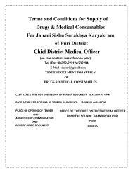 Terms and Conditions for Supply of Drugs & Medical ... - Puri District