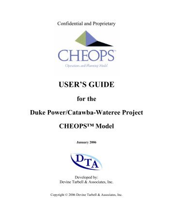 CHEOPS User's Manual