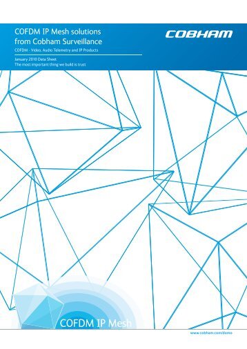 COFDM IP Mesh solutions from Cobham Surveillance