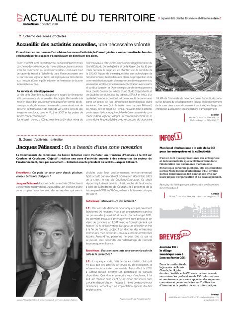 TÃ©lÃ©charger le journal - CCI du Jura