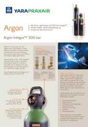 Argon Integraâ¢ 300 bar - Yara Praxair