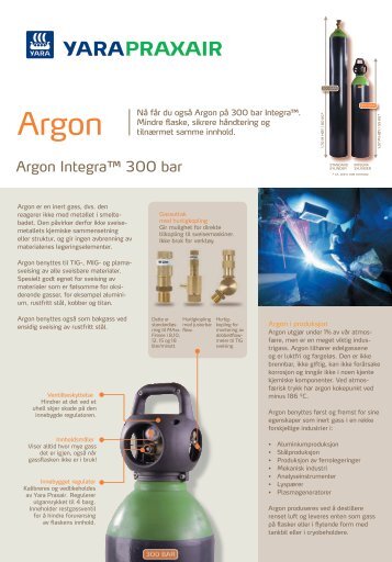 Argon Integraâ¢ 300 bar - Yara Praxair