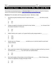 Pronoun Case â Exercise 2: She, Her, and Hers - Grammar Bytes!