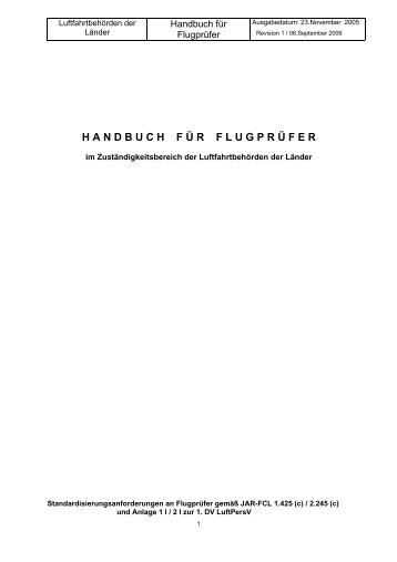 Handbuch fÃ¼r FlugprÃ¼fer - Ausbildung im BWLV