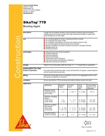 Sikatop 77D - Sika Indonesia