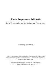 Passio Perpetuae et Felicitatis - Greek and Latin Texts with Facing ...