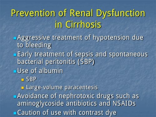 Medical Treatment of Hepatorenal Syndrome - AASLD