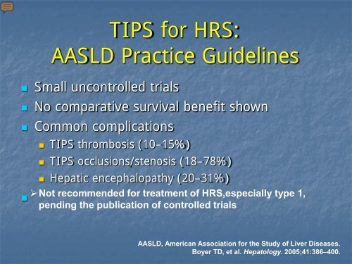 Medical Treatment of Hepatorenal Syndrome - AASLD