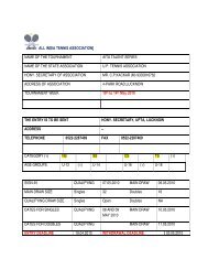 fact - sheet - India Tennis Association