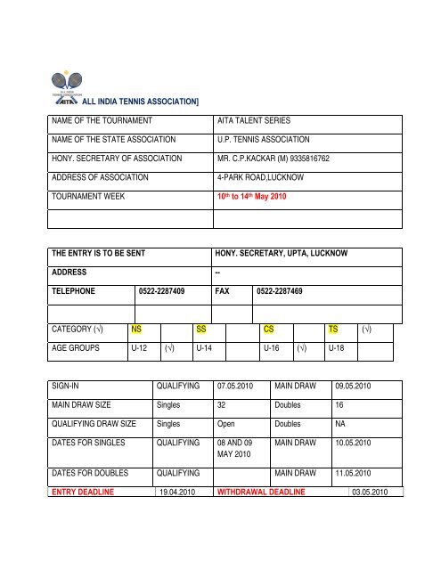 fact - sheet - India Tennis Association