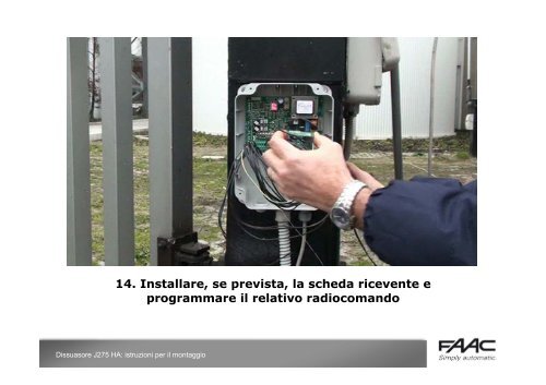 Installazione dissuasore - Faac