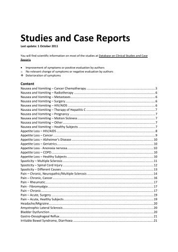 Studies and Case Reports - International Association for ...