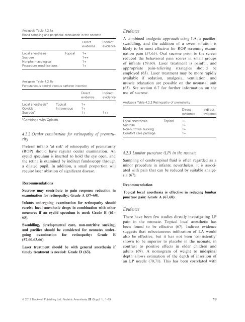 Good Practice in Postoperative and Procedural Pain Management ...