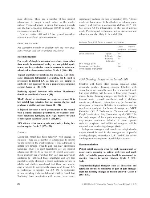 Good Practice in Postoperative and Procedural Pain Management ...