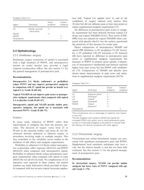 Good Practice in Postoperative and Procedural Pain Management ...