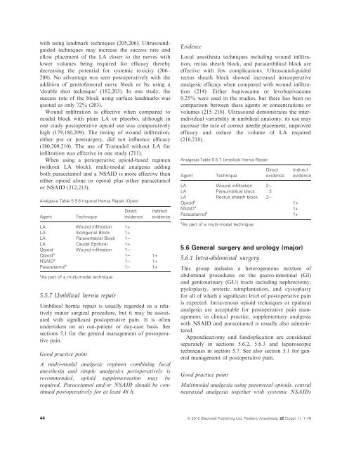 Good Practice in Postoperative and Procedural Pain Management ...