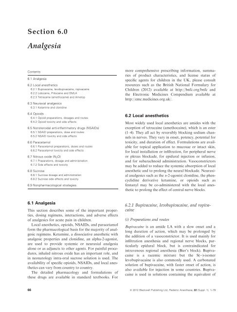 Good Practice in Postoperative and Procedural Pain Management ...