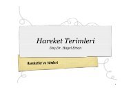 Hareket Terminolojisi 2 - Spor Bilim