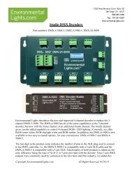 Studio DMX Decoder Information - EnvironmentalLights.com