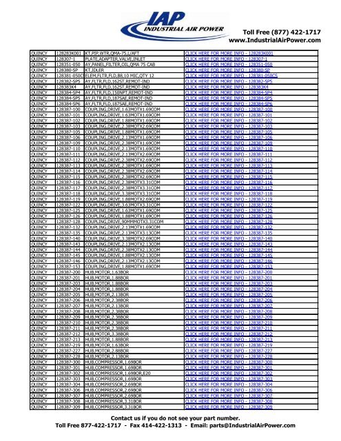 Quincy 235 air compressor