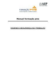 Manual formaÃ§Ã£o pme HIGIENE E SEGURANÃA NO TRABALHO