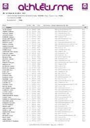 Résultats des formations E-12 - Ligue d'Ile-de-France