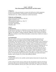 1 Lab 11 - AOS 330 More Meteorological Measurements and ...