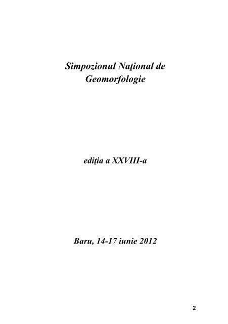 Studiul proceselor geomorfologice generatoare de instabilitate din ...