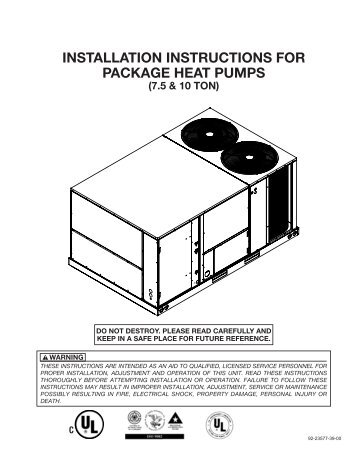 92-23577-39 Rev. 00 RJKB Series Packaged Heat ... - Rheemote.Net