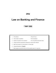 Law on Banking and Finance - Institute of Bankers Malaysia