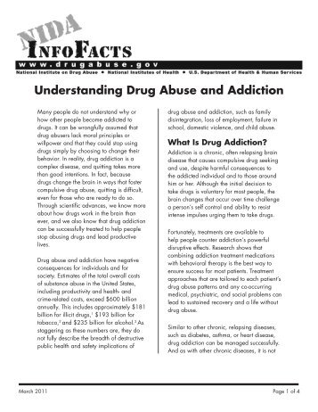Understanding Drug Abuse and Addiction - National Institute on ...