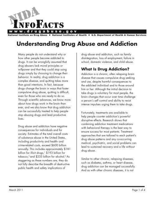 Understanding Drug Abuse And Addiction - National Institute On ...