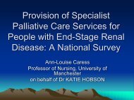 Provision of Specialist Palliative Care Services for People with End ...