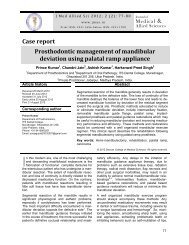 Prosthodontic management of mandibular deviation using palatal ...