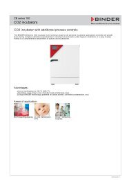 BINDER CB-150 Product Catalogue PDF - Asistec