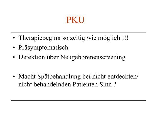 Therapie von angeborenen Stoffwechselerkrankungen