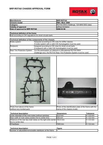 BRP-ROTAX CHASSIS APPROVAL FORM