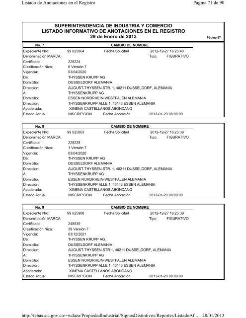 Ver/Imprimir Listado Informativo de Anotaciones en el Registro