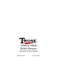 TRM6 & TRM8 Roller Mowers - Operator & Parts - Twose